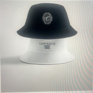 KITH Blk/White reversible Bucket Hat w/Carissa’s Bakery collab Embroidered Logo